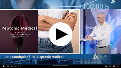 Peptonic Medical presenterades på Aktiespararnas Aktiedag i Stockholm 15/3